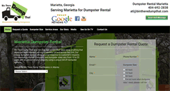 Desktop Screenshot of mariettadumpsterrental.net